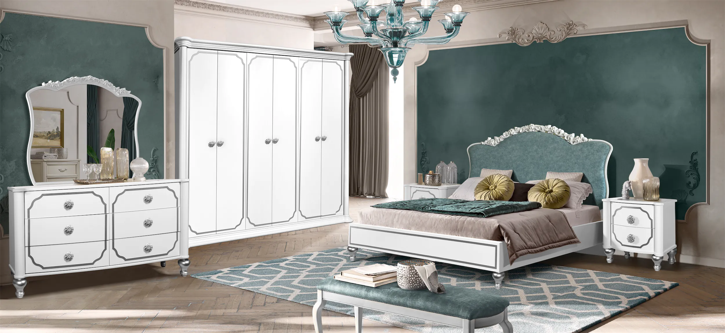 Спальня Вена в белом цвете