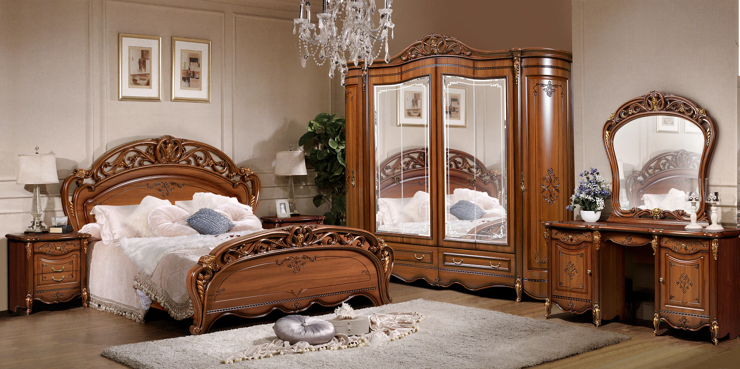 Спальня Аллегро в цвете орех